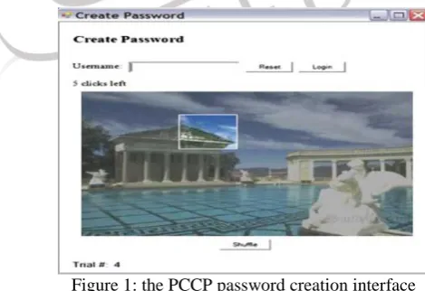 Figure 1: the PCCP password creation interface The view port guides users to select more random passwords that are less likely to include hotspots[13]