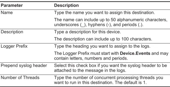 Table 4-1  Logger parameters  