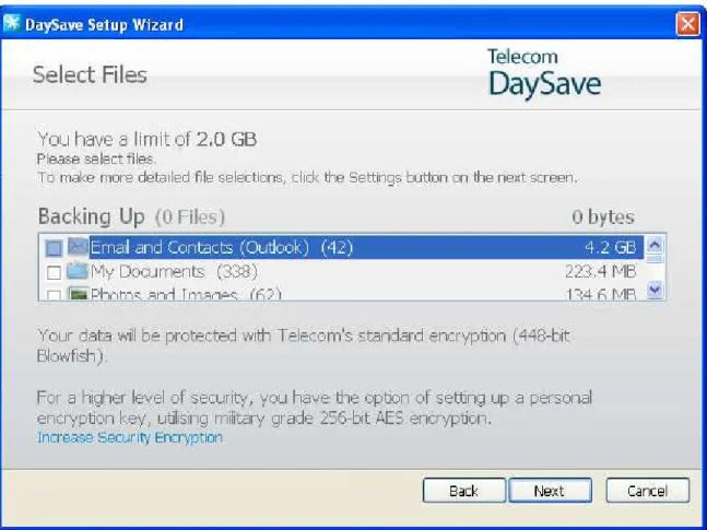 Figure 6: Selecting Files Summary 