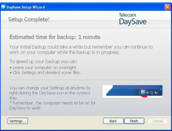 Figure 8: Setup Complete Screen 