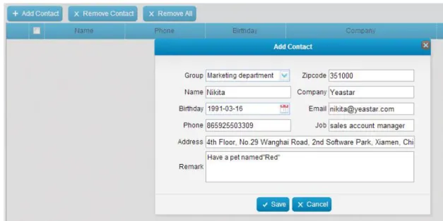 Figure 4-4 Add Contact