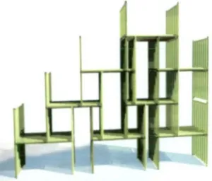 Figure 2.23 H-Shelving Units (1998) (Ron Arad) - Plastic. 