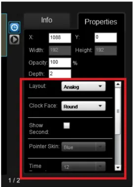 Figure 2.8: Clock App Extra Properties