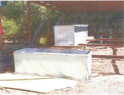 Figure 6.1.2.2.1 The tanks for soaking timbers in urea solution and water. 