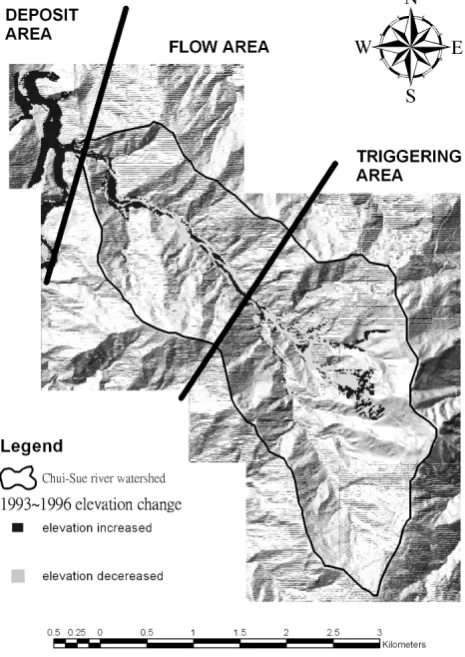 Fig.3 Results of micro-geomorphic analysis of the Chui-Sue River watershed  Fig. 3. Results of micro-geomorphic analysis of the Chui-Sue Riverwatershed