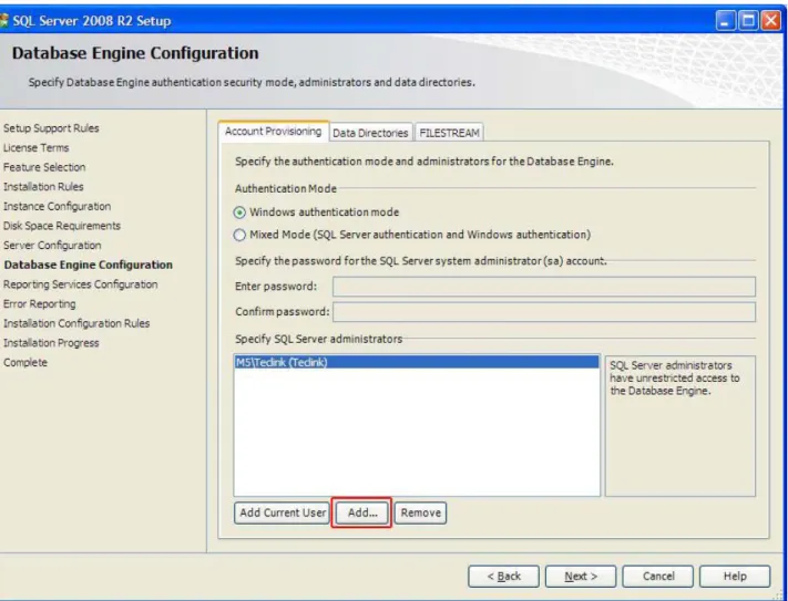 Figure 2.10 Select System account from Select Users or Groups 
