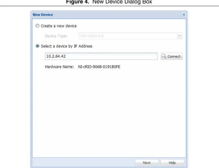 Figure 4.   New Device Dialog Box