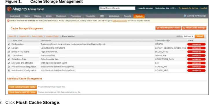 Figure 1.  Cache Storage Management 