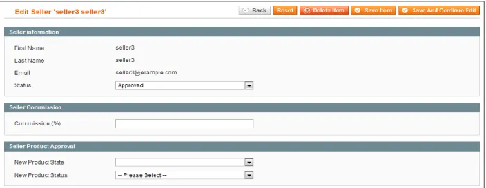 Figure 5.  Edit Seller 