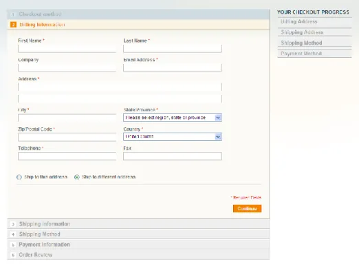 Figure 54 shows an example of checking out as a guest by selecting the Checkout as  Guest option in the step above 