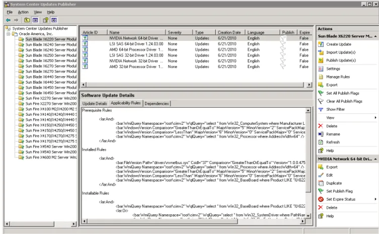 Figure 1:  Oracle Driver Updates and Applicability Rules
