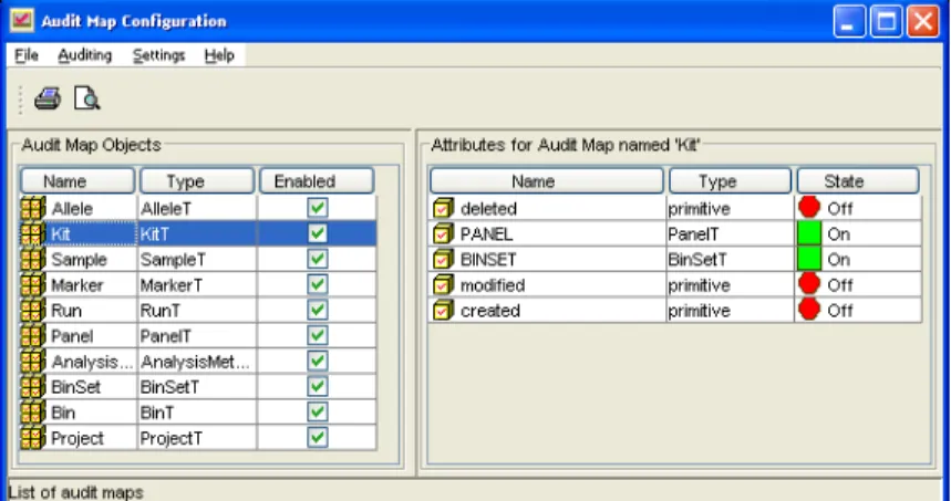 Figure 2-5  Audit Map Configuration Tool