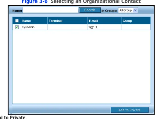 Figure 3-6  Selecting an Organizational Contact