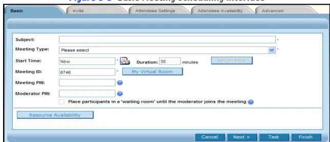 Figure 5-3  Basic Meeting Scheduling Interface