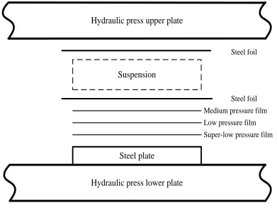 Figure 2.3 Schematic of the squeeze test setup 