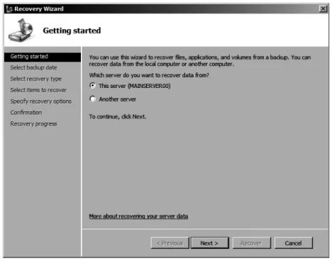 Figure 12-12: Choosing Server 
