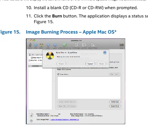 Figure 15.  Image Burning Process – Apple Mac OS* 