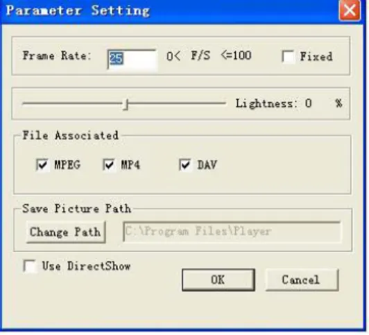 Figure 10 Parameter Setting 7.2  Pictures Saving Path 