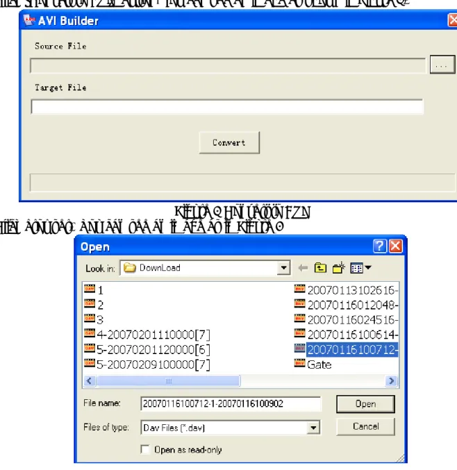 Figure 4 Convert to AVI Click browser.  You can see an image as in Figure 5 