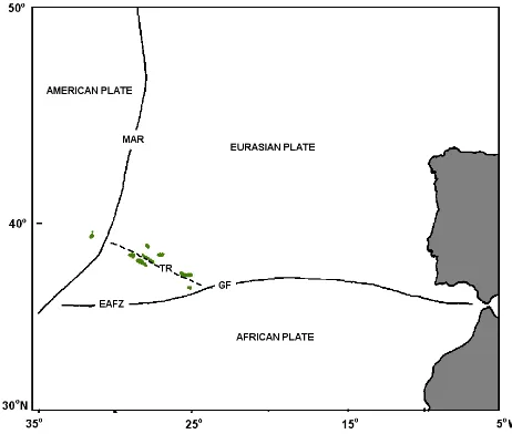 Fig.1 – Geographical location of the Azores archipelago. 