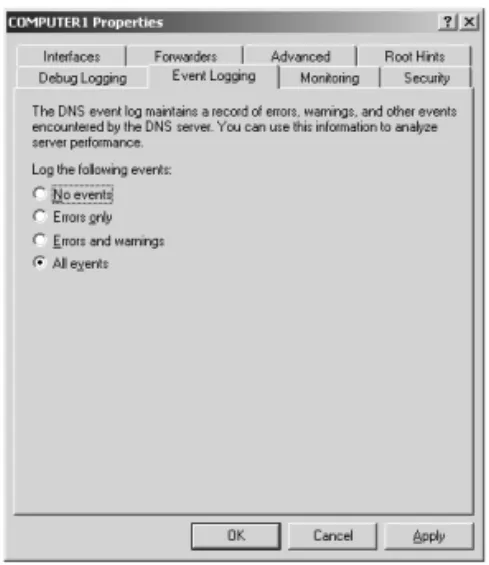 Figure 5-10 Event Logging tab