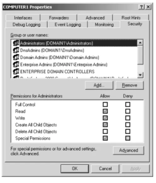 Figure 5-12 shows the Security tab.