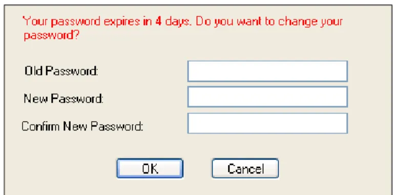 Figure 11  Login – Your Password Will Expire Soon  1)  Enter your old password. 