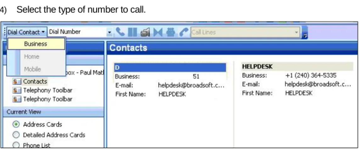 Figure 46  Dialing from Contact List 