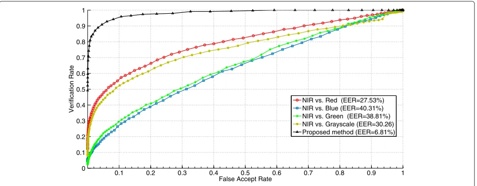 Fig. 5 The color distributions of the irides of the 79 subjects in the UTIRIS database