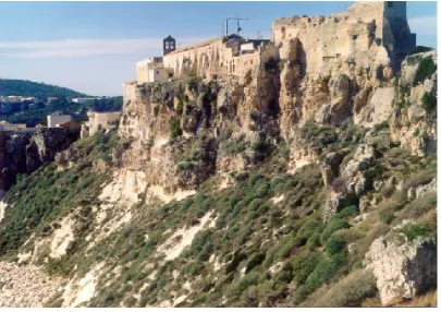 Fig. 9.Fig. 9. W side of San Nicola. Note the fallen blocks at the bottom left, instable and overhanging  W side of San Nicola