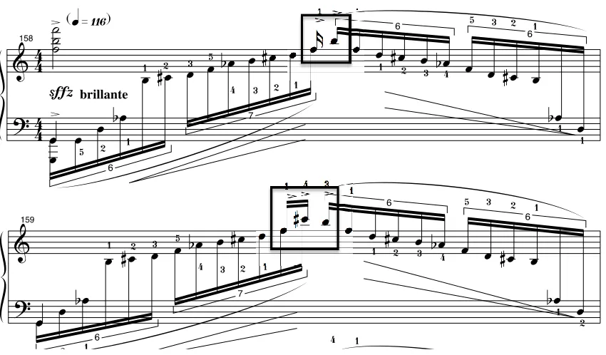 Figure 3.11 Mirage, m. 171. 