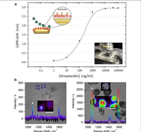 Fig. 5 fluidic device on an optical spectroscopic measurement setup for metallic nanorod based high‑performance molecule sensing