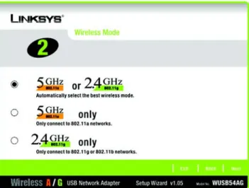 Figure 4-4: Setup Wizard’s Wireless Mode ScreenNOTE: Network SSIDs should be unique to your network and identical for all 