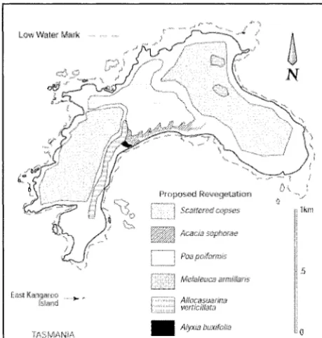 FIG. • 4 -Map showing the proposed revegetation of East Kangaroo Island. 