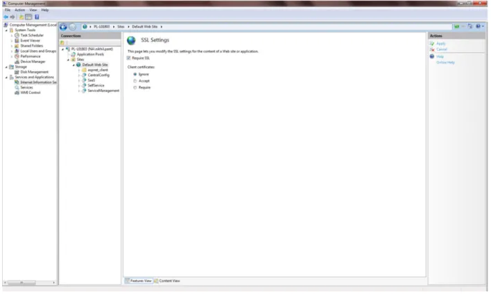 Fig 1.0 “SSL required” configuration for ITSM Application Server 