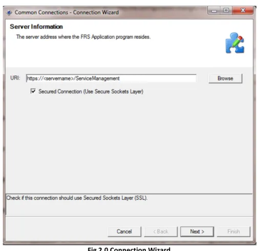 Fig 2.0 Connection Wizard  Click-Once over SSL 