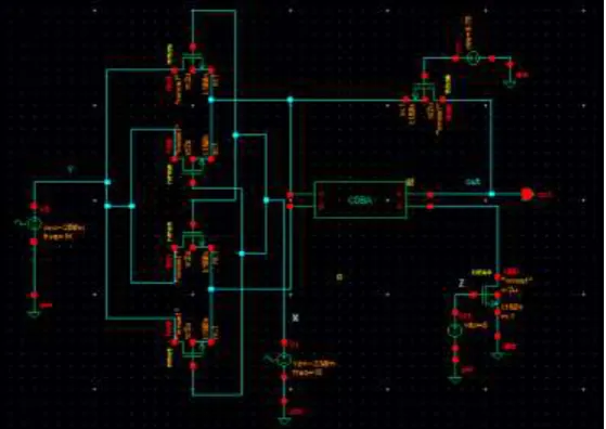 Fig 3. Implementation of Multiplier Circuit 