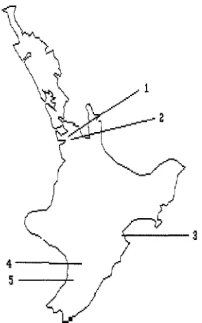 Figure 8: Map of the North Island of New 