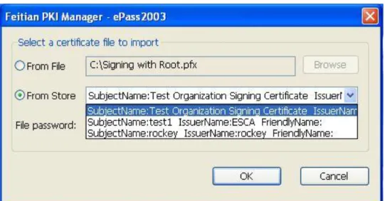 Figure 19 Certificate Import 