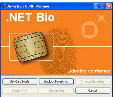 Figure 10: Biometric and PIN Manager (Fingerprint only mode) 