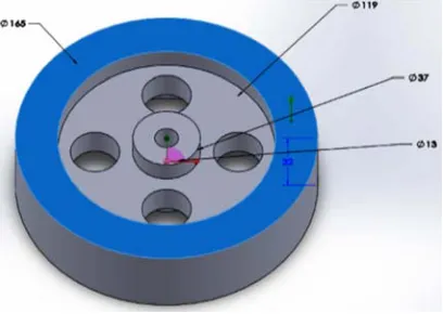 Figure 2. Specification of cast part (all dimensions are in mm). 