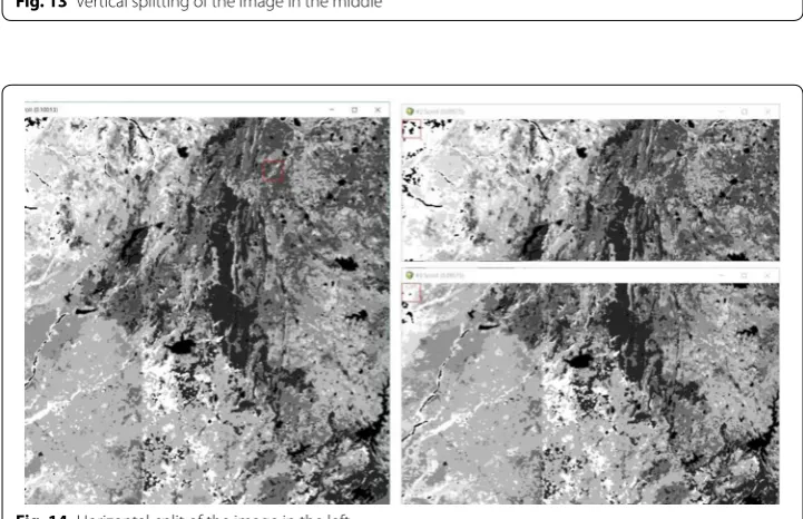 Fig. 13 Vertical splitting of the image in the middle
