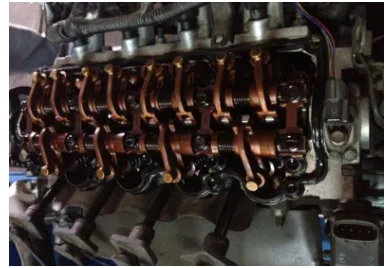 Figure 3. The conventional valve train system in Hyundai engine G4EK 