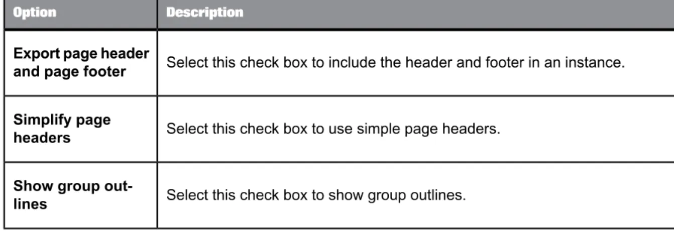 Table 7-6: Microsoft Word (97-2003) format DescriptionOption