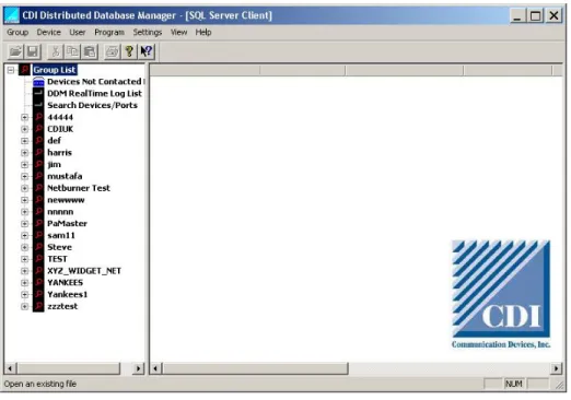 Figure 5-1 Opening screen, Device/User View 