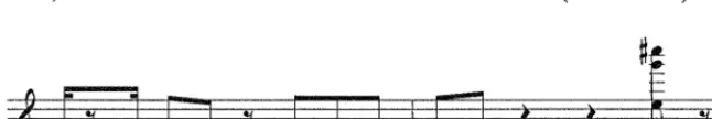 figure. This minor third is given in the context of the A blues scale. The pitches as seen in 