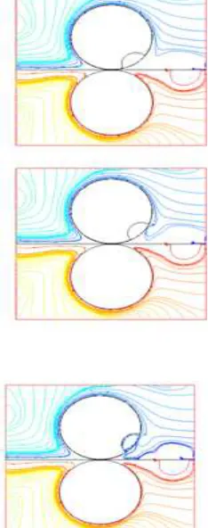 Figure 4-11 to 4-15. Streamlines in time steps of 0-2-4-6-8 ms. 