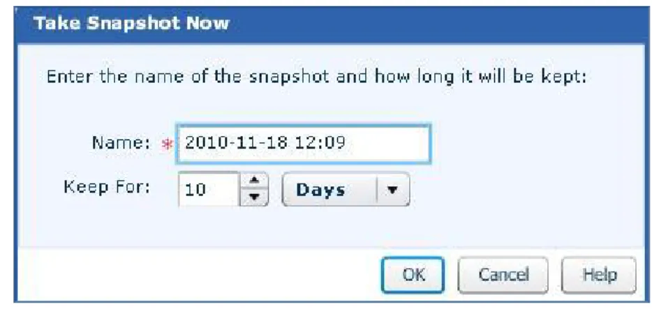 Figure 18  Take Snapshot Now dialog box 