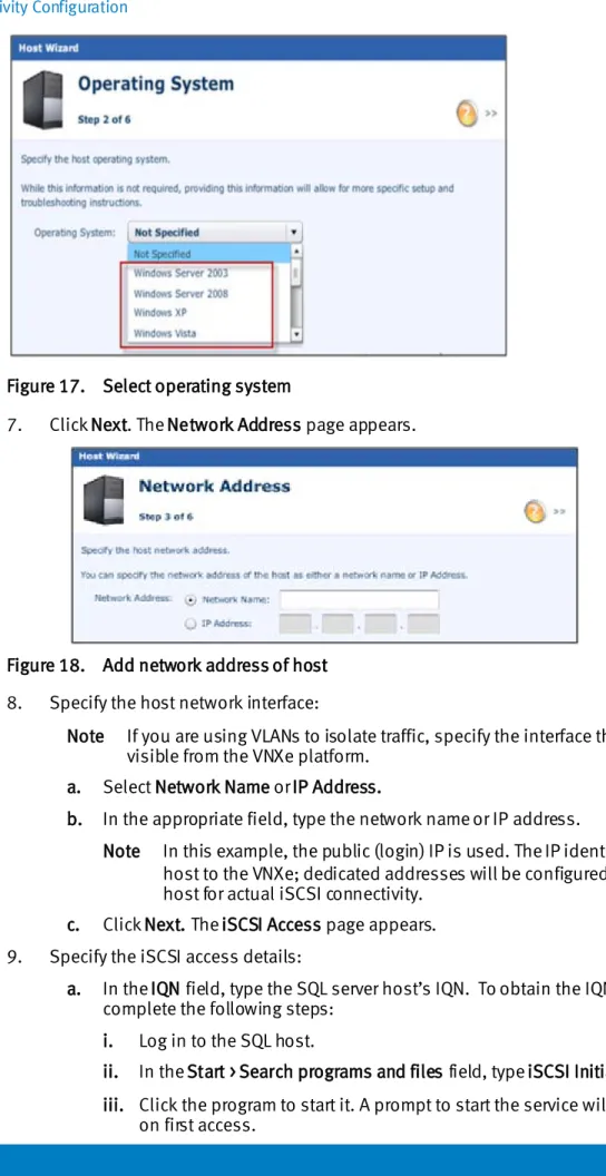 Figure 18.  Add network address of host  8.  Specify the host network interface: 