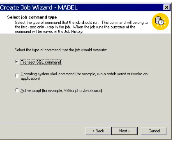 Figure 11. Selecting the job type. 